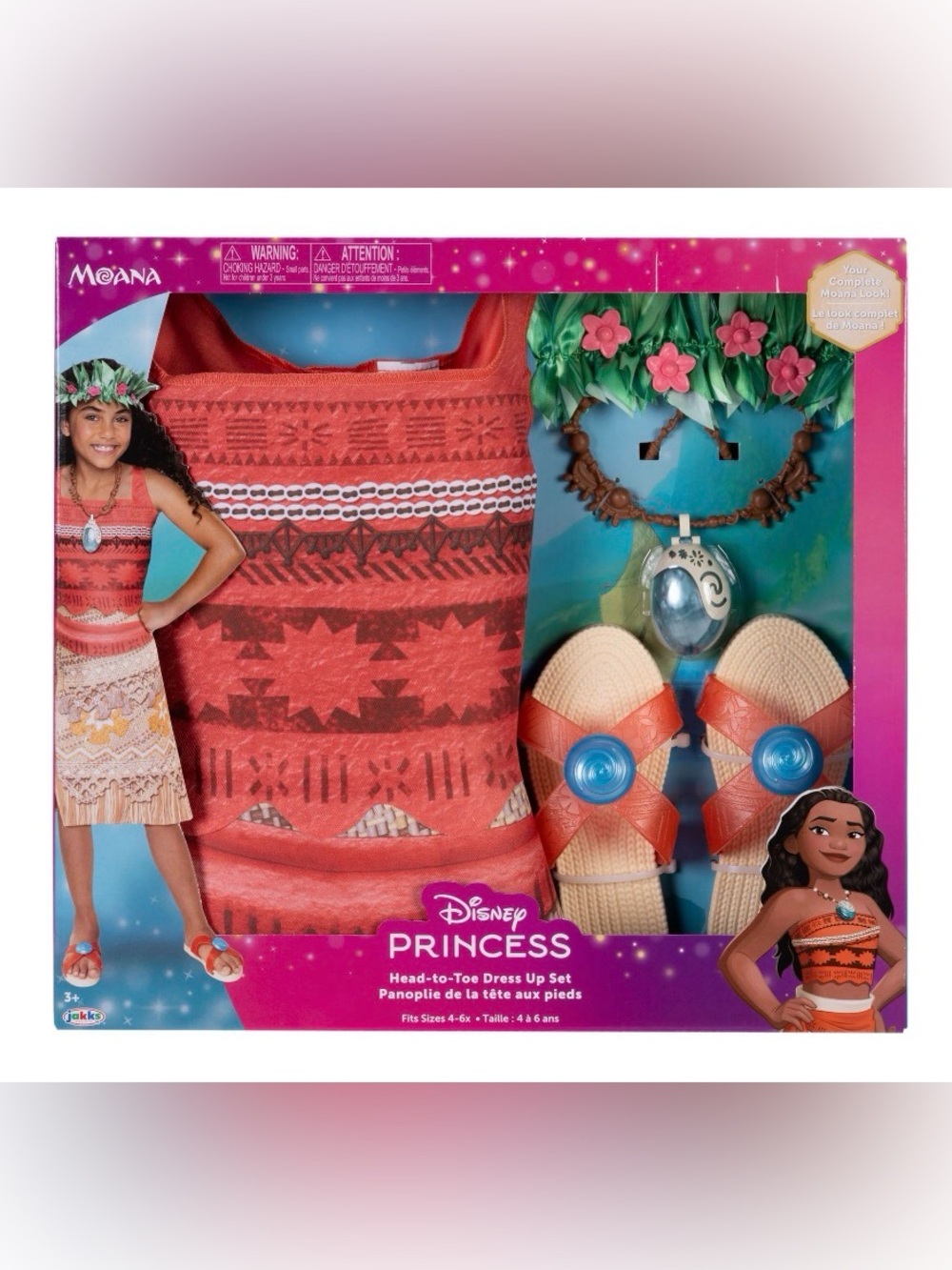 Disney Princess Moana Head To Toe Dress-Up Set (Ages 3+)